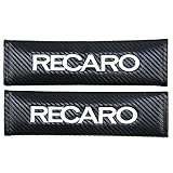 ZURBAA 2 Pcs Car Seat Belt Pads Microfiber for RECARO Adults Kids Seatbelt Covers Shoulder Strap Interior Accessories