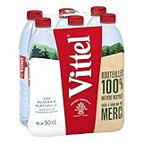 Vittel - Natural Mineral Water - 6 x 50 ml - Pack of 2