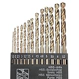 HPMAISON True 5% Cobalt Drill Bit Set, 13Pcs M35 High Speed Steel Twist Drill Bits 1.5mm-6.5mm, 135° Split Point Extremely Heat Resistant for Stainless Steel, Cast Iron, Hard Metal, Plastic, Wood
