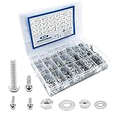 840 Pieces 4-40# 6-32# 8-32# 10-24 nut and Bolt Combination kit 304 Stainless Steel Combination nut and Bolt Screw Washer