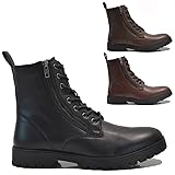 Men's Breathable Military Boots - Commando Outdoor Desert Tactical Combat Boots | Army Patrol and Security Police Shoes (Black, UK Footwear Size System, Adult, Men, Numeric, Medium, 9)