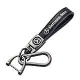 Car Keychain Keyring Compatible with Mercedes Benz CESM CLK GLK GL AB GLS GLE AMG Series, Car Key Fob Key Chain Replacement for Key Accessory, Black
