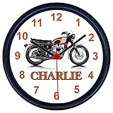 Key Expressions Personalised Classic Motorcycle Wall Clock for TRIUMPH BONNEVILLE T120 Enthusiasts