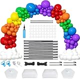 ANMITU Adjustable Balloon Arch Stand Kit, 3m Wide x 2.7m Tall with Water Fillable Base for Weddings Birthdays Baby Showers Graduations Party (Not Include Balloons)