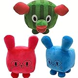 OUKEYI 3Pcs Balloon Cat Plush Toy,20cm Pet Simulator X Plush Stuffed Animals,Titanic Balloon Cat Plushies Doll,Fat Kitten Plush Pillow for Children Birthday Gifts and Fans to Collection