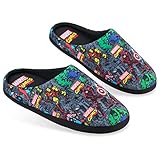 Marvel Mens Slippers Avengers Captain America Spiderman Iron Man Comic Novelty Slippers (7 UK, Multicolor)
