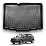 NOMAD Skoda Fabia (2015+) Boot Liner [Hatchback Models] Tailored Fit Car Floor Mat Protector Non Slip Waterproof Raised Edges Compatible Custom Fit Accessory Black Dog & Pet Friendly