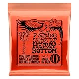 Ernie Ball Skinny Top Heavy Bottom Slinky 7-String Nickel Wound Electric Guitar Strings 10-62 Gauge