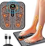 EMS Foot Massager,8 Modes 18 Intensities Relax Muscles,Folding Portable Feet Massage Machine,Electronic Muscle Stimulatior Massage Mat