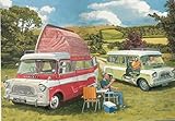 Bedford CA Debonair Dormobile Camper van Blank Birthday Fathers Day Card