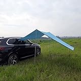 FQMYLTYN Campervan Awning, RV Awnings 210D Oxford Cloth Fabric Replacement, Weatherproof Sun Canopy Sunshade for Camper Vans, Van Conversions, Motorhomes or Caravans(Blue,300x150cm)