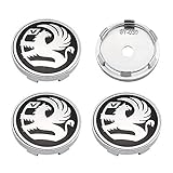 GRFIT 4 Pcs 56mm Auto Alloy Rim Hub Centre Caps for Opel Vauxhall Astra k Insignia Vectra Crossland Corsa 3D Dust Adjustment Aluminum Badge Sticker Logo Car Styling Decoration,Black