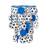MiniSun | Blue Football Ceiling Light Shade | Children's Lighting, Home Décor & Improvement Essential | 230mm Shade Width