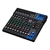 Yamaha MG12XUK Mixing Console - Compact mixer with 12 input channels, SPX digital effects, USB audio functions and D-PRE mic preamps (Knob Version),Black