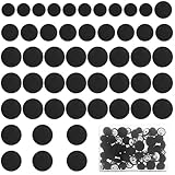 Oruola 50pcs Black Fabric Covered Buttons,Tuxedo Suit Button,3 Sizes of Black Buttons for Suits Gowns Blouses Tuxedo Sweaters Fabric Button(18/15/11.5 mm)
