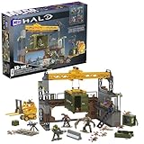 MEGA Halo Infinite Building Toys Set, Floodgate Firefight with 634 Pieces, 4 Micro Action Figures, Poseable Articulation, Accessories, Kids or Adult, HNC59