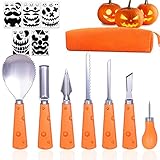 Taspire 7 Packs Pumpkin Carving Kit with Stencils, (Halloween Pumpkin Carving Tools Set)