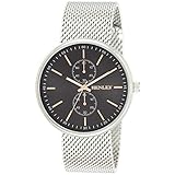 HENLEY Men's Mesh Bracelet Front Loader Watch -Black