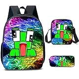 Temolie Kids Backpack with Lunch Box Student Bookbag Shcool Bag Pencil case 3Pcs for Boys and Girls Game Fans Gifts GBP£2888GBP (Color 1)