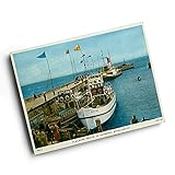 A6 PRINT - Vintage Yorkshire - Pleasure Boats in Harbour, Bridlington (2)