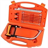 ZIMAIC Multifunction Hacksaw Set, 15 in 1, with 8 HSS Extra Steel Saw Blades,Junior Hacksaw,Mini Hack Saw for Cutting Wood, Metal,Plastic,PVC Pipe,Rubber,Tile, Ceramic