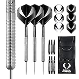 DESIGNA DARTS Corner Gallant Steel Tip Dart Set | Ringed Grip 90% Tungsten Barrel | M1, Standard, 25g (D0689)