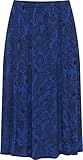 WearAll Plus Womens Paisley Print Midi Skirt Ladies Elasticated Stretch Waist New - Royal Blue - 16-18