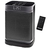 Russell Hobbs Space Heater in Black & Silver 1500W Silent Portable Oscillating Ceramic Electric Heater, Low Energy Digital Display, 4 Modes, 24hr Auto Timer, Overheat Protection, RHCH2001S