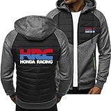 Men's Hoodie Fleece Cardigan for HRC Print Splicing Hooded Spring Casual Sweatshirt Full Zip Sandwich Cotton Coats Jackets(Color:A1,Size:XL)