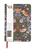 Museums & Galleries Lined A5 Clothbound Journal - William Morris Strawberry Thief Design - 240 Pages - Lovely Gift Idea