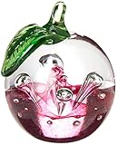 Caithness Glass U8945 Piece Crystal Windfall Ruby Nature Paperweight, Clear, Green/ Red