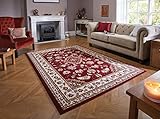 Lord of Rugs Sherborne Quality Traditional Classic Oriental Living Room Bedroom Rug Red Large 160x230cm (5'3''x7'7'')