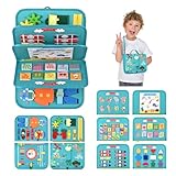 Busy Board Montessori Toys For 3 4 5 6 7 8 Year Old Girls Boys Sensory Toys For Toddlers Preschool Educational Learning Toys Activity Board For Fine Motor Skills Kids Gifts Airplane Car Toys