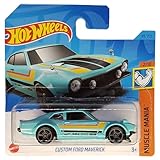 Hot Wheels - Custom Ford Maverick - Muscle Mania 2/10 - HKJ53 - Short Card - Holley - Firestone - B&M - Mattel 2023-1:64