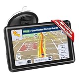 Car Sat Nav, 7 inch HD Touch Screen, GPS Navigation for Trucks, with UK Europe Maps, Lifetime Free Updates, Support Postcode Search and Voice Guidance, Speed Camera Alert, Lane Guidance Assist, POI