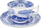 Spode Blue Italian Breakfast Cups and Saucers 0.28 Litre Set of 4