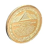 Gold Plated Fancy Mayan Commemorative Coin Bitcoin Collection Coins Tourism Art Collection Art