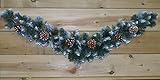 90cm (3ft) Frosted Glacier Christmas Swag with Pine Cones