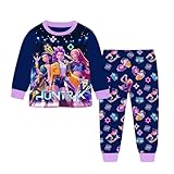 TBNRFrags Demon Hunters Girls Pajamas Set K-Pop Mira Rumi Zoey Sleepwear 100% Cotton Pyjamas Nighties Fashion Cute Kids Pjs (UK, Age, 10 Years, 11 Years, Regular, Purple02)