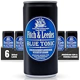 Fitch & Leedes Blue Tonic – 6 x 200ml Mixer for Citrus & Botanical Gins