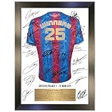 Crystal Palace FA Cup Winners 2025 Limited Edition Signed A3 Shirt Reproduction Autograph Poster Print Display (Frame Size 460 x 340mm) Display No165