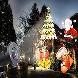 TEDD Christmas Projector Lamp Xmas Santa Claus Landscape Waterproof Led Stage Spotlight Lights Moving Lighting Indoor Outdoor for Xmas Gifts Party Garden House Home Patio Wall Decorations