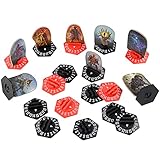 CZYY Gloomhaven Standee Bases Pack of 27 Plastic Hex Monster Stand with Health Tracker and Status Token Slots