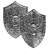 2 Pack Medieval Knight Shield Toys for Boys and Girls Halloween Costumes Accessories Plastic Lion Guard Sword Set for Boys Pretend Play