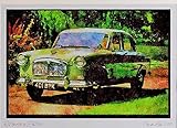 British UK Cars 354031 - Standard Vanguard Sportsman Saloon, 1957 Watercolour Picture Limited Edition A4