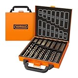 VonHaus HSS Metal Drill Bit Set with Carry Case Organiser - 99 Pcs 1.5-10 mm High Speed Steel Bits Cobalt Coated Steel - For Drilling Wood, and Metal - Accessories Drills and Screwdrivers