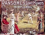 RANSOMES LAWN MOWERS GARDENING METAL SIGN RETRO VINTAGE STYLE 20X25cm man cave games room garage shed fun wall art
