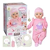 Baby Annabell 43cm - interactive soft bodied baby doll with realistic movements & sounds - Soft body with accessories - Requires batteries - Suitable for Children Aged 3+