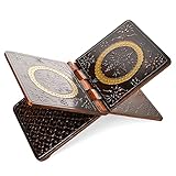 Handmade Wooden Holy Book Stand - Brown Handcrafted Indian Traditional Book Rest for Religious Prayer and Gifting (Design-1)