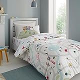 Bianca Transport Cotton Single Duvet Cover Set with Pillowcase White